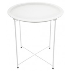 Столик Handy Home складной металлический белый, d 470 мм h 50 см (kastd) в магазинах Ашан
