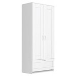 Шкаф Сириус 2-х дверный 1 ящик белый (kastd)