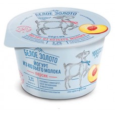 Йогурт Белое Золото из козьего молока персик 3,2% БЗМЖ, 150г (kastd) в магазинах Ашан
