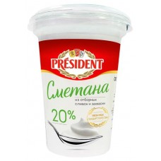 Сметана President 20%, 350 г (kastd) в магазинах Ашан