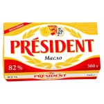 Масло кислосливочное President несоленое 82% БЗМЖ, 360 г (kastd)