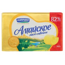 Масло сливочное Киприно 82%, 200 г (kastd) в магазинах Ашан