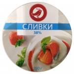 Сливки АШАН Красная птица пастеризованные 38%, 250 г (kastd)