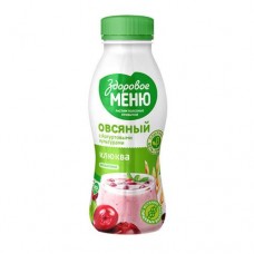 Йогурт питьевой Здоровое Меню Овсяный с клюквой, 250 мл (kastd) в магазинах Ашан