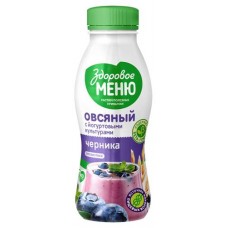Йогурт питьевой Здоровое меню Овсяный Черника, 250 мл (kastd) в магазинах Ашан