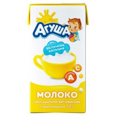 Молоко детское Агуша стерилизованное с витаминами 3,2%, 500 г (kastd) в магазинах Ашан