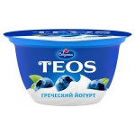 Йогурт Савушкин Греческий Teos черника 2%, 140 г (kastd)