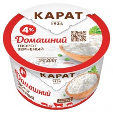 Творог зерненый Домашний зерненый 4% БЗМЖ, 200 г (kastd) в магазинах Ашан
