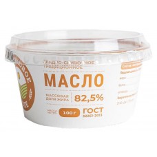 Масло сливочное Родниковое поле Традиционное 82,5% БЗМЖ, 100 г (kastd) в магазинах Ашан