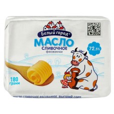 Масло сливочное Белый Город Крестьянское 72,5%, 180 г (kastd) в магазинах Ашан