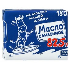 Масло сливочное Из молока Нашей дойки 82,5% БЗМЖ, 180 г (kastd) в магазинах Ашан