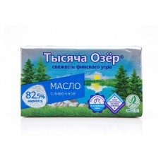 Масло сливочное Тысяча Озер 82% БЗМЖ, 400 г (kastd) в магазинах Ашан