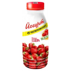 Йогурт питьевой Ростагроэкспорт клубника 2,5% БЗМЖ, 290 мл (kastd) в магазинах Ашан