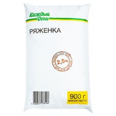 Ряженка Каждый день 2,5% БЗМЖ, 900 г (kastd) в магазинах Ашан