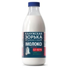 Молоко пастеризованное Калужская зорька Цельное 3,2-4%, 900 мл в магазинах Ашан