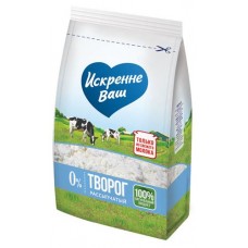 Творог Искренне Ваш рассыпчатый 0% БЗМЖ, 500 г (kastd) в магазинах Ашан