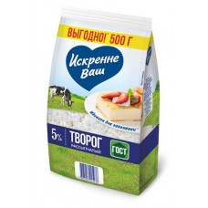 Творог рассыпчатый Искренне Ваш 5% БЗМЖ, 500 г (kastd) в магазинах Ашан