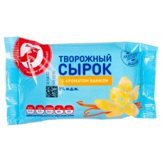 Сырок творожный АШАН Красная птица с ароматом ванили БЗМЖ, 90 г (kastd) в магазинах Ашан