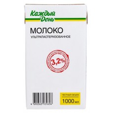Молоко питьевое Каждый день ультрапастеризованное 3,2%, 1 л (kastd) в магазинах Ашан