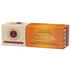 Сырок творожный А.Ростагрокомплекс в молочном шоколаде с вареным сгущеным молоком 26%, 50 г (kastd) в магазинах Ашан