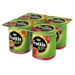 Йогуртный продукт Campina Fruttis вишня/персик-маракуйя 0,1% БЗМЖ, 110 г (kastd)