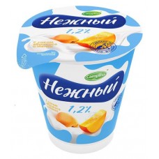 Йогуртный продукт Campina Нежный с соком абрикоса и манго 1,2% БЗМЖ, 320 г (kastd) в магазинах Ашан
