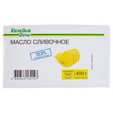 Масло сливочное Каждый день 72,5%, 400 г (kastd) в магазинах Ашан