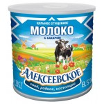 Молоко сгущенное Алексеевское цельное с сахаром 8,5% БЗМЖ, 360 г (kastd)