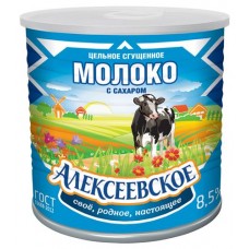Молоко сгущенное Алексеевское цельное с сахаром 8,5% БЗМЖ, 360 г (kastd) в магазинах Ашан