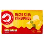 Масло сливочное АШАН Красная птица 82,5% БЗМЖ, 400 г (kastd)