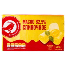Масло сливочное АШАН Красная птица 82,5% БЗМЖ, 400 г (kastd) в магазинах Ашан