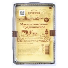 Масло сливочное Хутор Дороганов Традиционное 82,5% БЗМЖ, 320 г (kastd) в магазинах Ашан