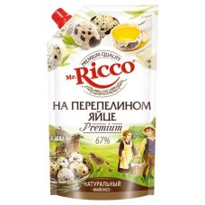 Майонез на перепелиных яйцах Mr.Ricco 67%, 400 мл (kastd) в магазинах Ашан