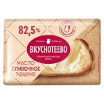 Масло сливочное Вкуснотеево Традиционное 82,5%, 200 г (kastd)