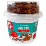 Йогурт АШАН Красная птица клубника 3,2%, 140 г (kastd)