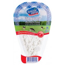 Творог Залесский Фермер фермерский деревенский 9% БЗМЖ, 180 г (kastd) в магазинах Ашан