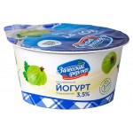 Йогурт натуральный Залесский Фермер крыжовник 3,5% БЗМЖ, 130 г (kastd)