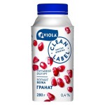 Йогурт питьевой Viola Clean Label Гранат 0,4% БЗМЖ, 280 мл (kastd)
