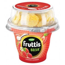 Йогуртный продукт Campina Fruttis Вкусный перерыв клубника-земляника с кукурузными хлопьями 2,5%, 175 г (kastd) в магазинах Ашан