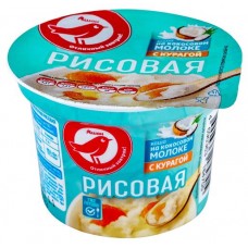 Каша АШАН Красная птица рисовая с курагой на кокосовом молоке, 200 г (kastd) в магазинах Ашан