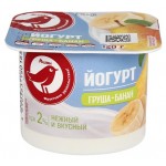 Йогурт АШАН Красная птица с грушей и бананом 2% БЗМЖ, 120 г (kastd)