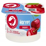 Йогурт АШАН Красная птица вишня 2% БЗМЖ, 120 г (kastd)