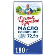 Масло сливочное Домик в деревне 72,5%, 180 г (kastd) в магазинах Ашан