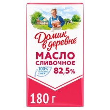 Масло сливочное Домик в деревне 82,5%, 180 г (kastd) в магазинах Ашан