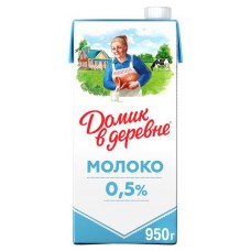 Молоко ультрапастеризованное Домик в деревне 0,5% БЗМЖ, 950 г (kastd) в магазинах Ашан