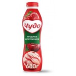 Йогурт питьевой Чудо Ягоды-Мороженое 1,9% БЗМЖ, 680 г (kastd)