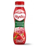 Йогурт питьевой Чудо Клубника-Пломбир-Миндаль 1,9%, 260 г (kastd)