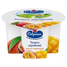 Творог Савушкин зерненый манго-маракуйя 5% БЗМЖ, 130 г (kastd) в магазинах Ашан