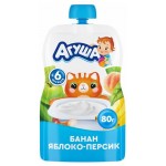 Творог Агуша яблоко персик банан с 6 месяцев 4% БЗМЖ, 80 г (kastd)