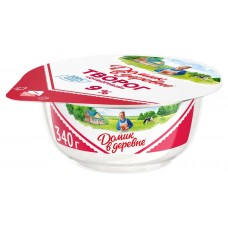 Творог Домик в деревне 9% БЗМЖ, 340 г (kastd) в магазинах Ашан